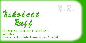 nikolett ruff business card